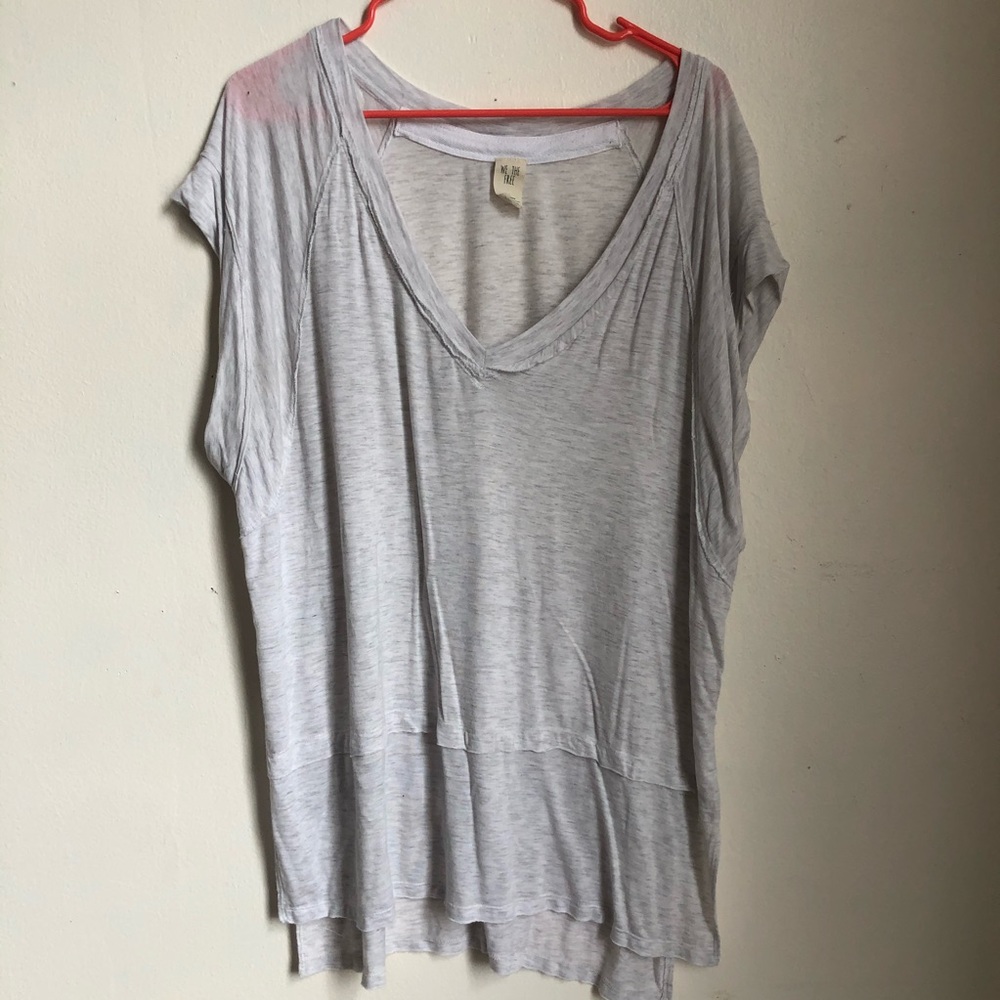 Free People white oversized t-shirt